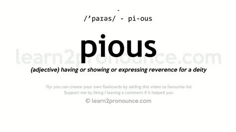 PIOUS Definition & Meaning .